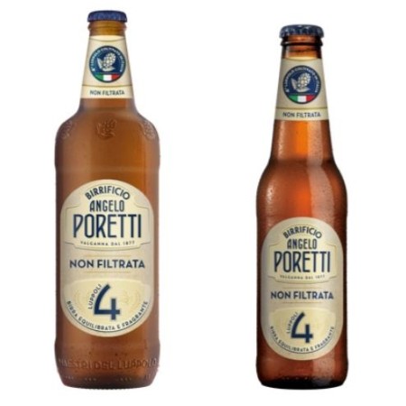 BIRRA PORETTI 4LUPPOLI NON FILTRATA CL33