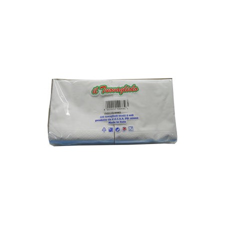 TOVAGLIOLO 25X25 2V. BIANCO CONF.100 PZ.