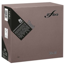 TOVAGLIOLO 38X38 2V TISSU' CACAO 40 PZ.