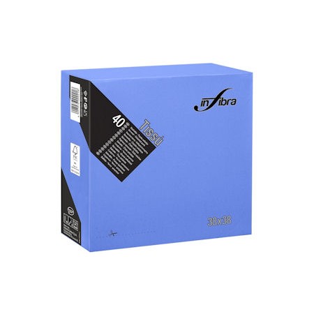 TOVAGLIOLO 38X38 2V. TISSU' BLU 40 PZ.