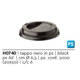 TAPPO NERO X BICCHIERE CAFFE 115 ML.50PZ