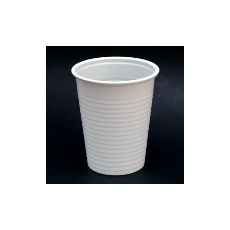 BICCHIERI PLASTICA BIANCHI CC.200 100 PZ