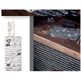 BUSTA X POSATE STAMPA 'VINTAGE' 125 PZ.