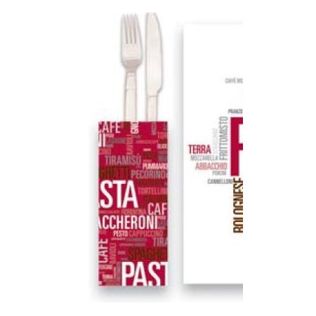 BUSTA POSATE+TOV.'RISTO' PASTA' 125 PZ.