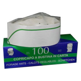 COPRICAPO BUSTINA CARTA BIANCO CF.100 PZ