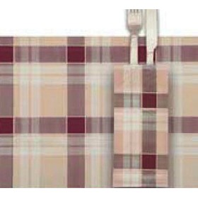 BUSTA X POSATE TARTAN VERDE/ROSSO125 PZ.