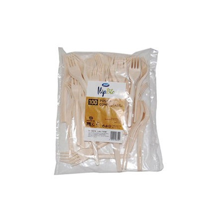 FORCHETTE BIOCOMPOSTABILI CONF. 100 PZ.