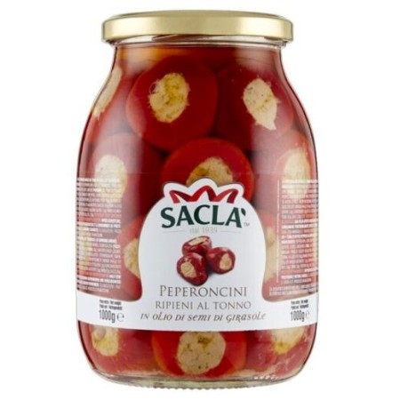 PEPERONCINI RIPIENI TONNO SACLA' GR.920