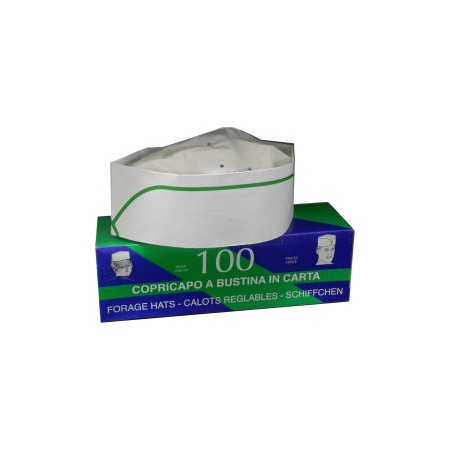 COPRICAPO BUSTINA CARTA BIANCO CF.100 PZ