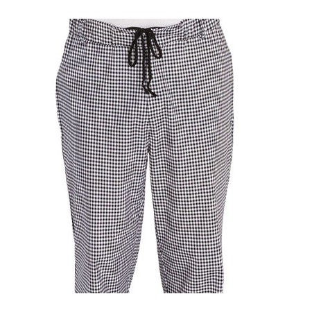 PANTALONE CUOCO QUADR.B/N XXL