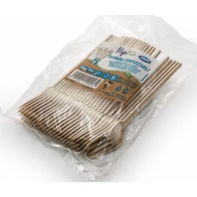 FORCHETTE 5G IN CPLA-BIO BIANCHE 25 PZ.