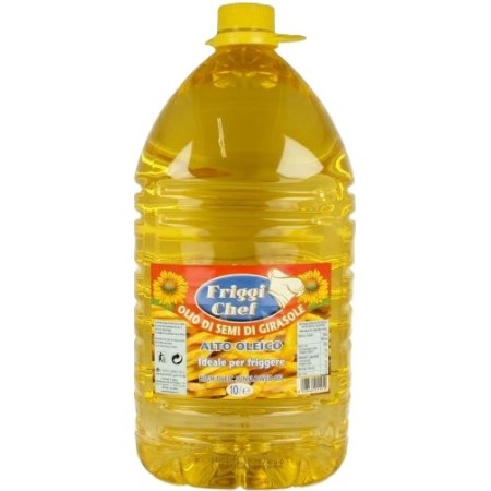 OLIO GIRASOLE ALTOLEICO'FRIGGICHEF'LT.10