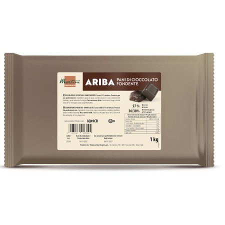 CIOCCOLATO FONDENTE ARIBA 57%  KG.1