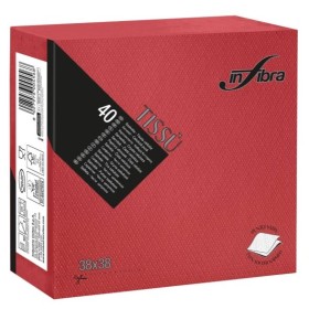TOVAGLIOLO 38X38 2V TISSU ROSSO 40 PZ.