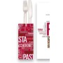 BUSTA POSATE+TOV.'RISTO' PASTA' 125 PZ.