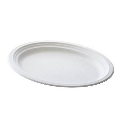 PIATTO OVALE 26X19 POLPA DI CELL.50 PZ