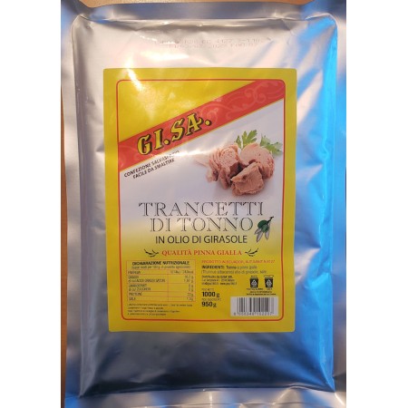 TONNO YELLOWFIN OLIO GIRASOLE BUSTA KG.1