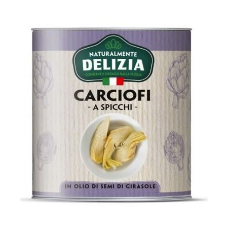 CARCIOFI SPICCHI IN OLIO GIRASOLE KG.2,6