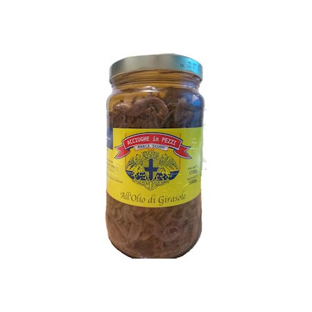 ACCIUGHE A PEZZI IN OLIO VASO KG.1,70
