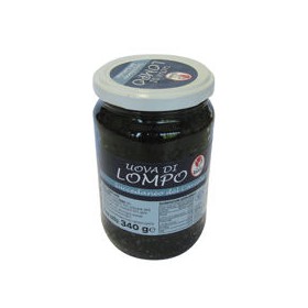 UOVA DI LOMPO NERE VASETTO VETRO GR.340